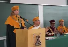 Dziekan Wydziału Chemii dr hab. Beaty Grobelnej, prof. UG.