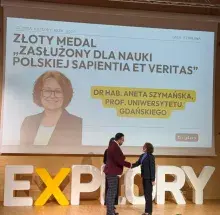 Złoty Medal „Zasłużony dla Nauki Polskiej Sapientia et Veritas” dla dr hab. Anety Szymańskiej, prof. UG