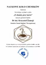 o chemii przy kawie plakat